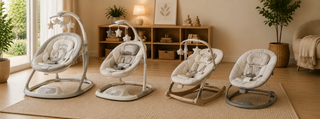 Babyschaukeln mit sanften Schaukelbewegungen
