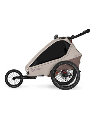 Fahrradanhänger – Qeridoo – Kidgoo 1 Pro – Barista Brown